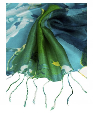 Палантин Женский S23-FLEUR.MODERNE/EMERAUDE